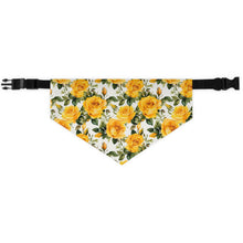 Load image into Gallery viewer, Pet Bandana Collar - Yellow Roses
