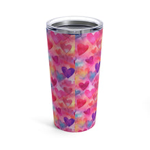 Load image into Gallery viewer, Tumbler 20oz - Multi Color Hearts
