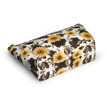 Load image into Gallery viewer, Accessory Pouch w/ T-bottom - Floral Cow
