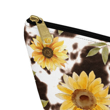 Load image into Gallery viewer, Accessory Pouch w/ T-bottom - Floral Cow
