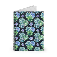 Load image into Gallery viewer, Ruled Spiral Notebook - Succulent
