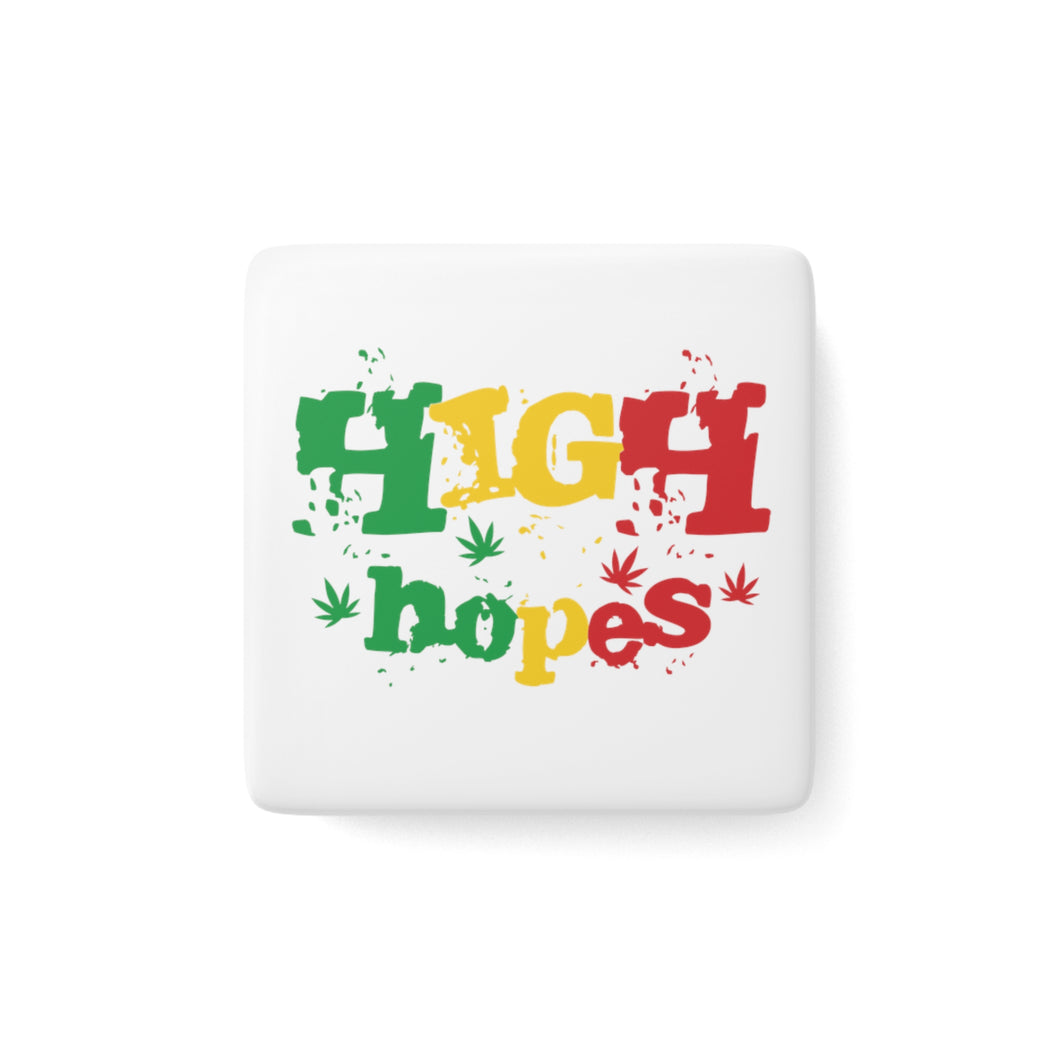 Porcelain Magnet - Square - High Hopes