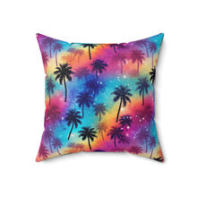 Load image into Gallery viewer, Decorative Throw Pillow - Rainbow Palm Tree
