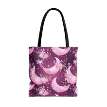 Load image into Gallery viewer, Tote Bag - Pink Floral Moons
