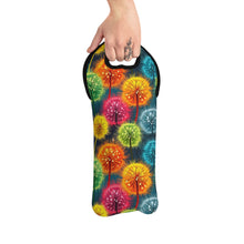 Load image into Gallery viewer, Wine Tote Bag - Rainbow Blow Flowers
