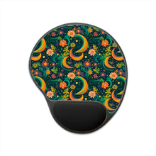 Load image into Gallery viewer, Mouse Pad With Wrist Rest - Green Floral Moon
