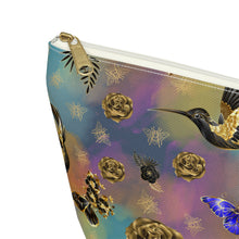 Load image into Gallery viewer, Accessory Pouch w/ T-bottom - Golden Birds

