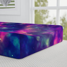Load image into Gallery viewer, Baby Changing Pad Cover - Pink &amp; Purple Galaxy
