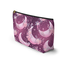 Load image into Gallery viewer, Accessory Pouch - Pink Floral Moons

