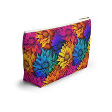 Load image into Gallery viewer, Accessory Pouch - Rainbow Sunflowers
