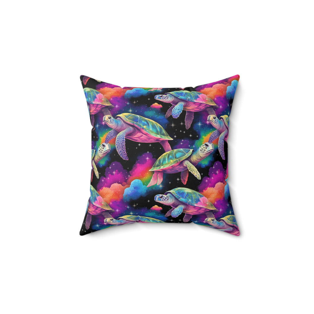 Decorative Throw Pillow - Galaxy Turtles