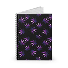 Load image into Gallery viewer, Ruled Spiral Notebook - Purple Weeds
