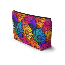 Load image into Gallery viewer, Accessory Pouch - Rainbow Sunflowers
