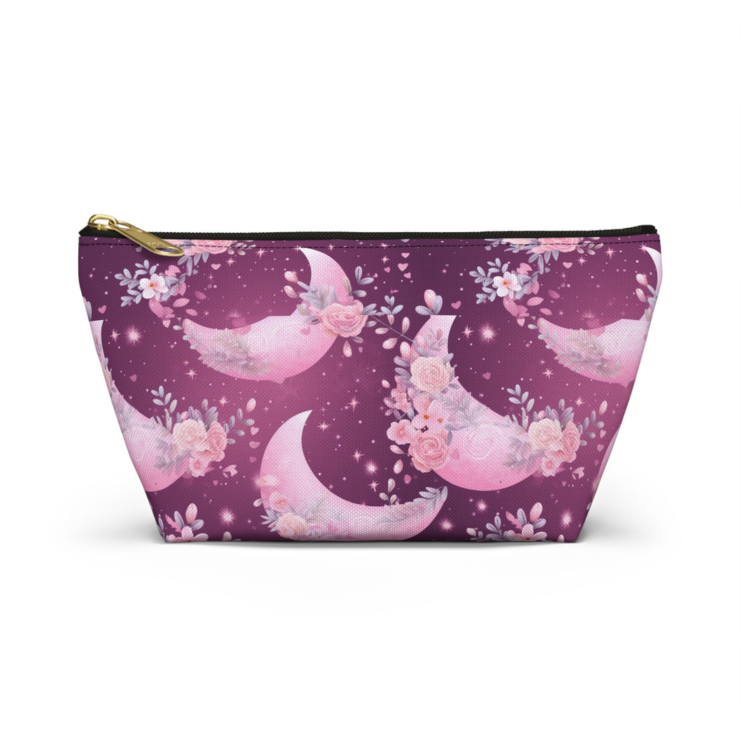 Accessory Pouch - Pink Floral Moons