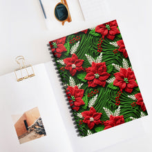 Load image into Gallery viewer, Ruled Spiral Notebook - Poinsetta Knit
