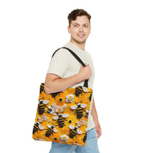 Load image into Gallery viewer, Tote Bag - Knitted Bees
