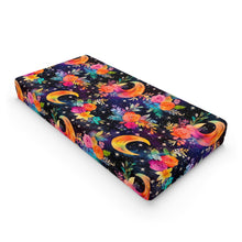 Load image into Gallery viewer, Baby Changing Pad Cover - Rainbow Floral Moon
