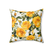 Load image into Gallery viewer, Decorative Throw Pillow - Yellow Roses
