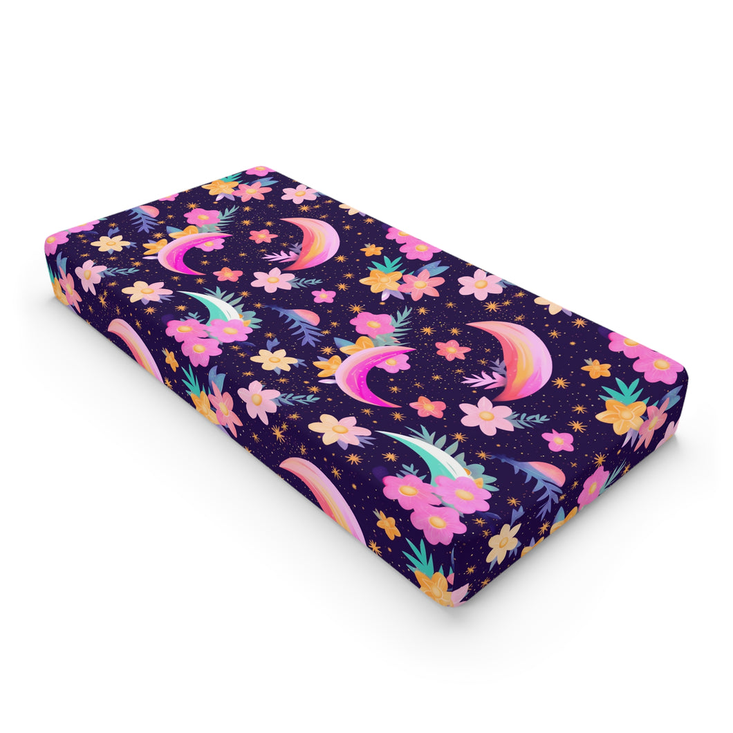 Baby Changing Pad Cover - Floral Nights