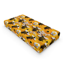 Load image into Gallery viewer, Baby Changing Pad Cover - Knitted Bees
