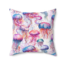 Load image into Gallery viewer, Decorative Throw Pillow - Rainbow Jellyfish
