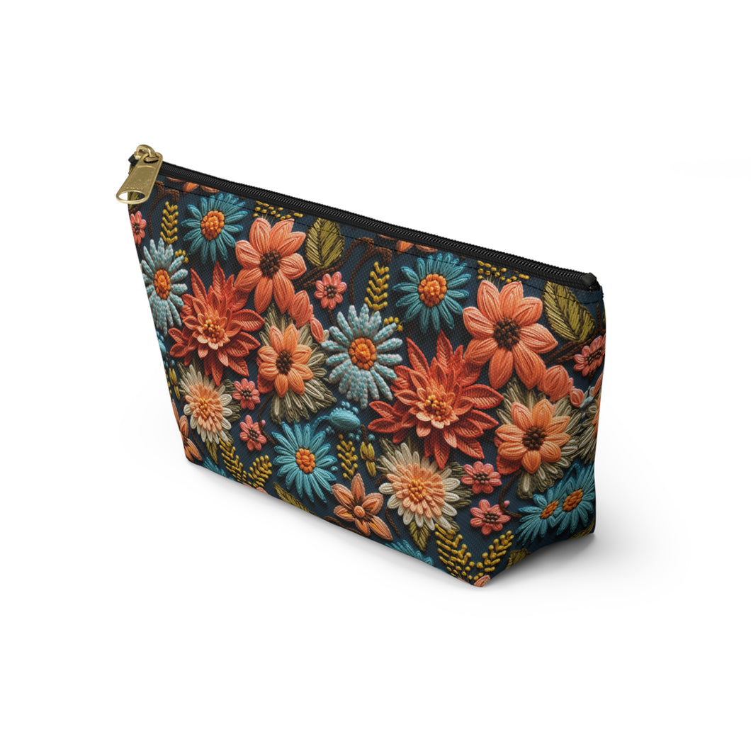 Accessory Pouch - Fall Floral Knit