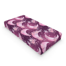 Load image into Gallery viewer, Baby Changing Pad Cover - Pink Floral Moons
