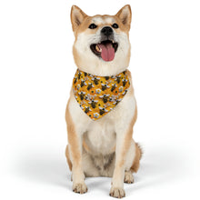 Load image into Gallery viewer, Pet Bandana Collar - Knitted Bees
