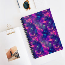 Load image into Gallery viewer, Ruled Spiral Notebook - Pink &amp; Purple Galaxy
