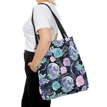 Load image into Gallery viewer, Tote Bag - Dark Floral Moon
