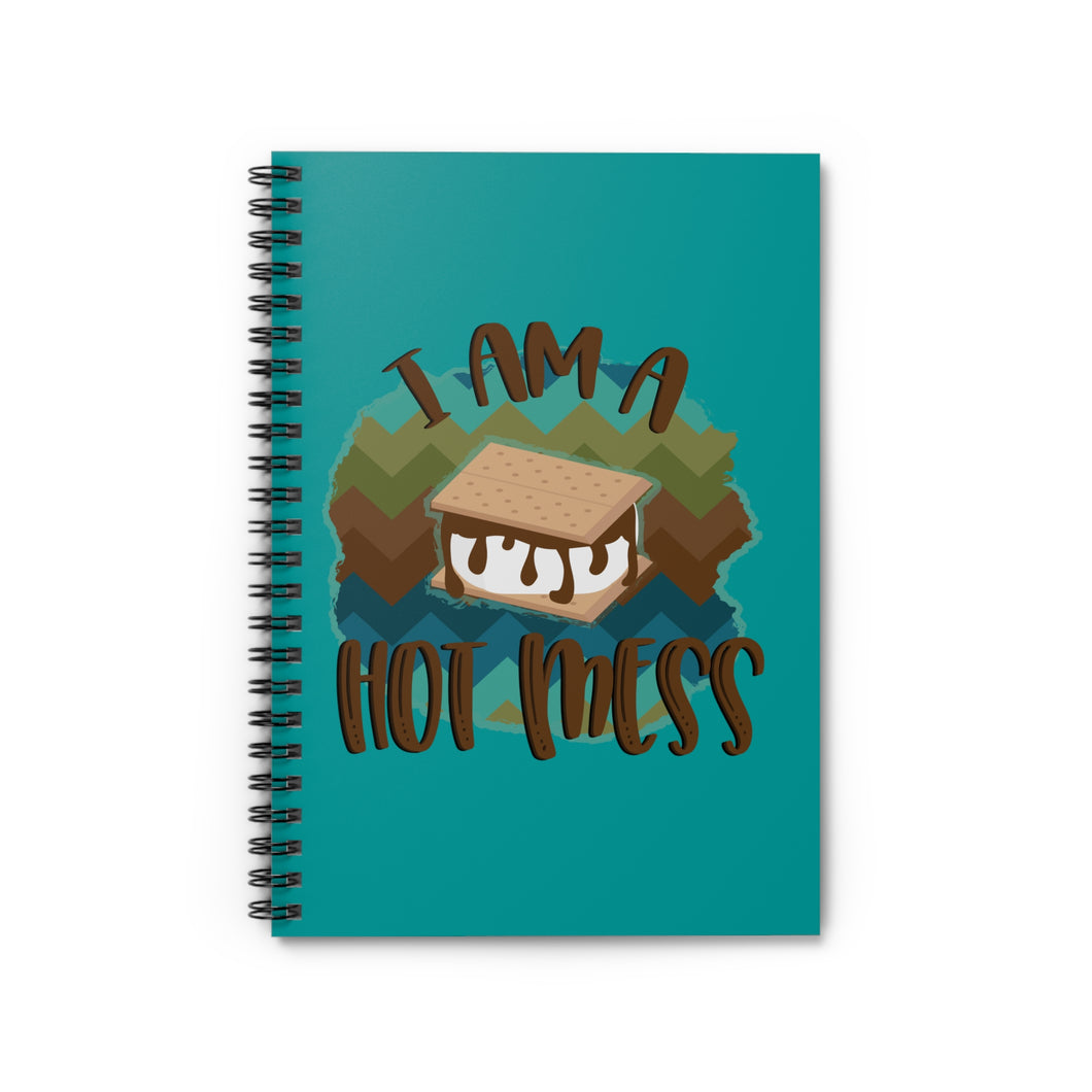 Ruled Spiral Notebook - Hot Mess