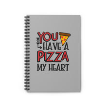 Load image into Gallery viewer, Ruled Spiral Notebook - Pizza My Heart
