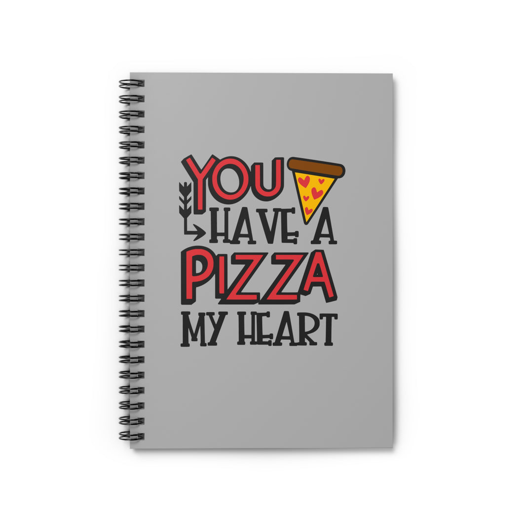 Ruled Spiral Notebook - Pizza My Heart
