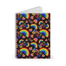 Load image into Gallery viewer, Ruled Spiral Notebook - Love Wins
