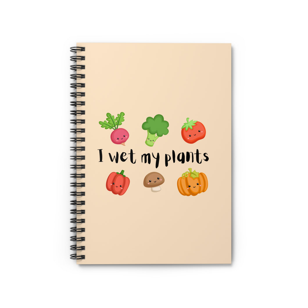 Ruled Spiral Notebook - Wet My Plants