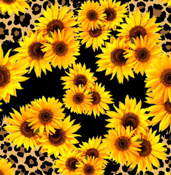 Printed in - Leopard Sunflowers