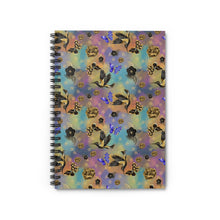 Load image into Gallery viewer, Ruled Spiral Notebook - Golden Birds
