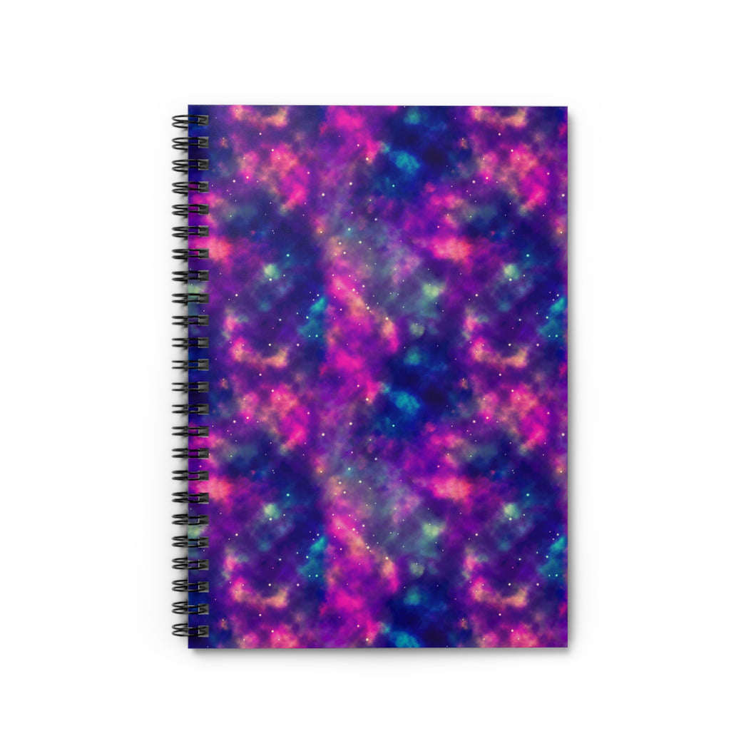 Ruled Spiral Notebook - Pink & Purple Galaxy