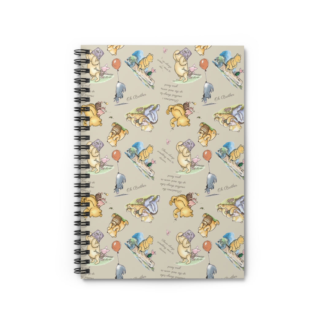 Ruled Spiral Notebook - Classic Bear