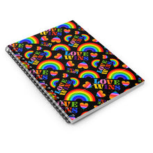 Load image into Gallery viewer, Ruled Spiral Notebook - Love Wins
