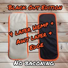 Load image into Gallery viewer, BOE* 4 layer Hemp +1 layer black Awj w/ Neon Orange Awj Edge

